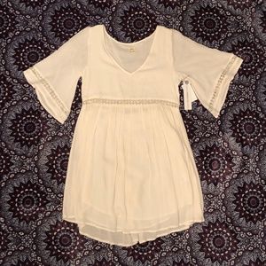 O’Neill White Cream Lace Sleeve Flowy Midi Dress